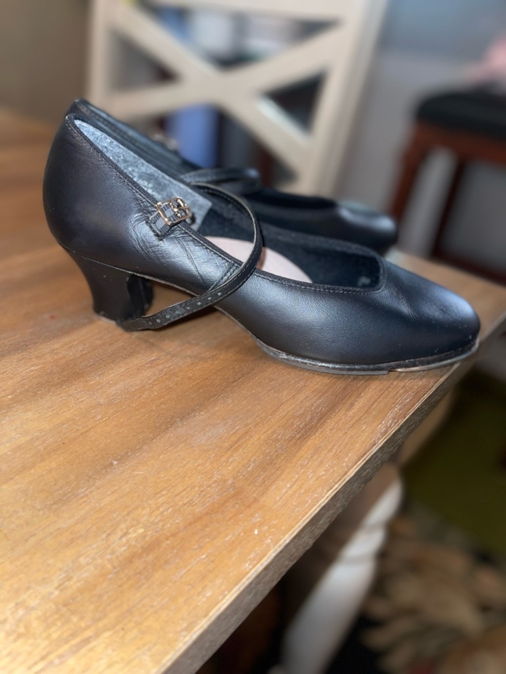 Capezio Leather Character Tap Shoes High Heel Women’s 8M Like New Dance Theatre